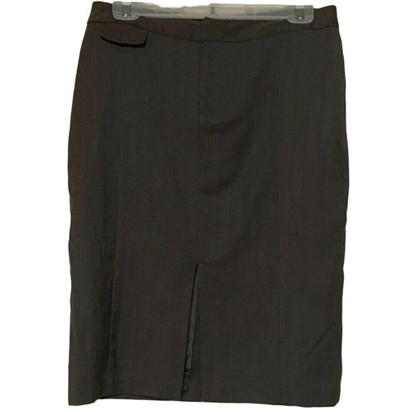Merona Straight & Pencil Striped Skirt w/Slits and Lining Women's Size 6 - Picture 1 of 10